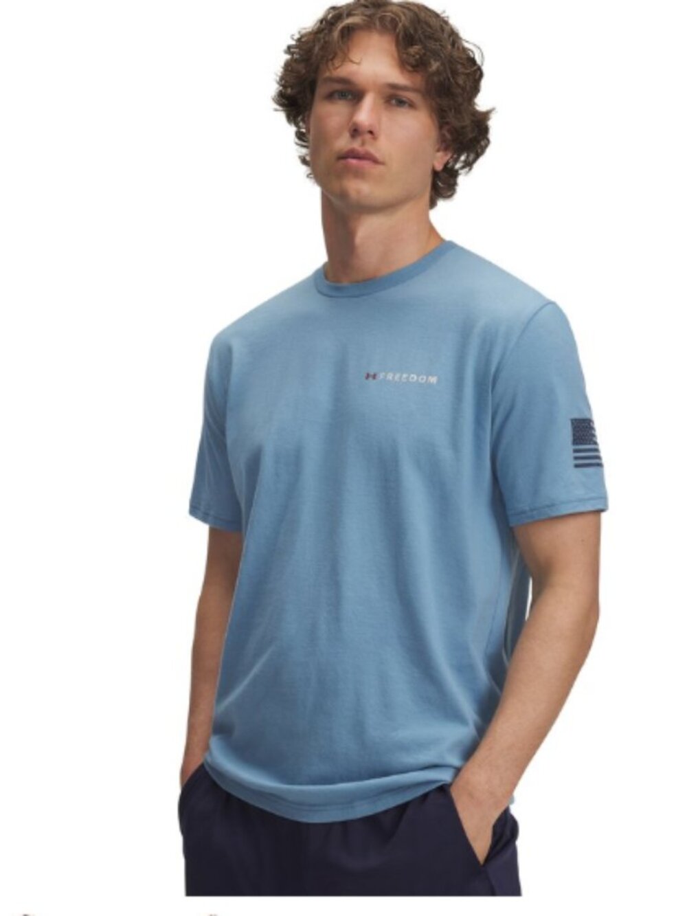 MEN'S UNDER ARMOUR UA FREEDOM BANNER T-SHIRT LARGE NWT